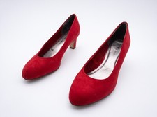 Tamaris Donna Scarpe Scollate Tacchi Alti Col Tacco Bassa Rosso Tg. 37 Eu Art