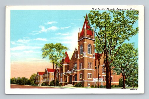 Cartolina epoca columbus ms - d'epoca, columbus,ms