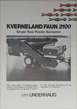 Underhaug Kverneland Faun 2100 Raccogli patate a fila singola, c anni '80
