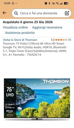 Thomson 75ug5c14 4k - 75",
