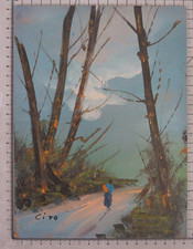 QUADRO AD OLIO PAESAGGIO SCENA