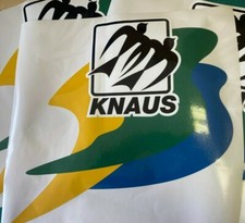 Knaus decalcomania da viaggio sportiva, decalcomania Knaus per camper o roulotte da viaggio 3pz.