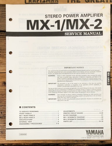 Yamaha 2 amplificatore - mx-1, mx-2