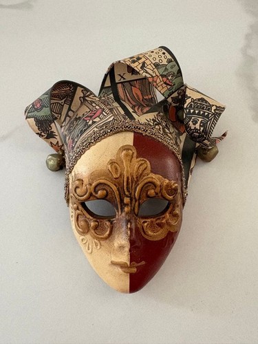 Maschera veneziana rossa oro - veneziana, e