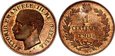COIN Italy 1 Centesimo 1904 R