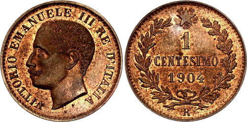 Moneta italia centesimo 1904 - moneta,