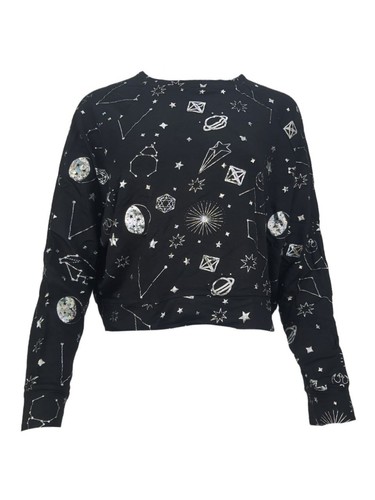 Felpa nera hologramma star - nera,