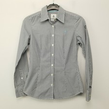 Camicia donna Gaastra PICCOLA grigia con bottoni nautica vestibilità regolare cotone gingham