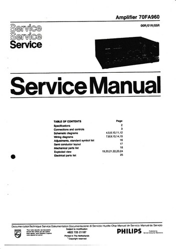 Servizio manuale istruzioni - manuale,