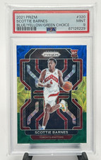20221-22 Panini Prizm Scottie Barnes Blu Giallo Verde PSA 9 come nuovo RC #320