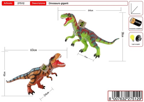 Dinosauro gigante con suono - gigante,