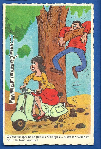 Fumetto vespa scooter moto - fumetto,