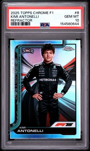 2025 topps chrome 8 kimi - chrome, f1