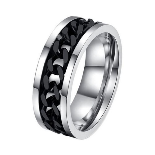 Anello uomo acciaio inox - in,