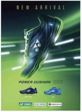 Yonex Power Cushion 100DR Scarpa da Badminton US Unisex Uomo 7/Donna 8,5 (Navy/Giallo)