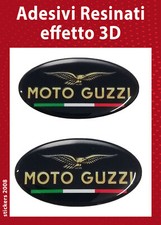 2 Adesivi 3D Resinati MOTO GUZZI nero - misure 57x30mm