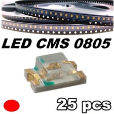 149/25# LED rouge CMS 0805 25 pcs -- SMD red