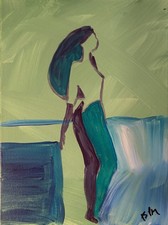 Tela blu e verde Lady