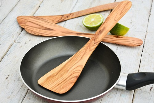 Set spatole legno ulivo - set, in
