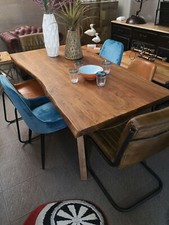 Tavolo design vintage industriale shabby chic etnico loft ferro legno