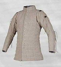 Rinascimento Gambeson Armatura Spessa Imbottita Maniche Intere Armatura Teatro