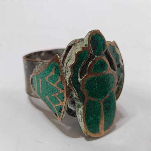Anello scarabeo antico egizio - anello,