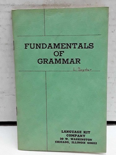 Fundamentals grammar - fundamentals, of