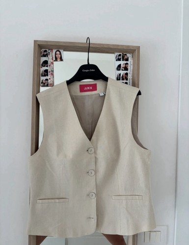 Jjxx gilet donna lino - jjxx, beige