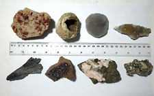 Lot of natural minerals Stilbite Quartz Fluorite Rectite Garnet Natrolite