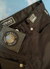 TROUSERS woman vintage 90s VERSACE Jeans Couture made in Italy TG 30-44 - M rare