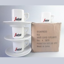 Set 4 tazzine da caffè Segafredo Zanetti vintage con piattini scatola originale