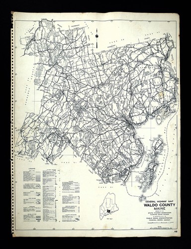 1946 maine highway map - 1946,