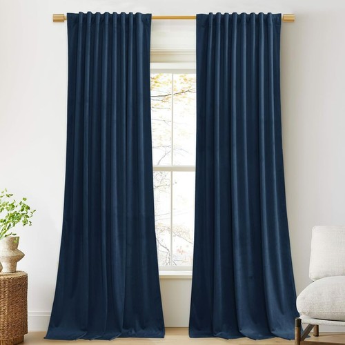Tende velluto blu navy - navy, w52