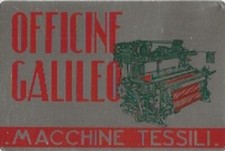 CALENDARIO ALLUMINIO 1947 OFFICINE GALILEO MACCHINE TESSILI