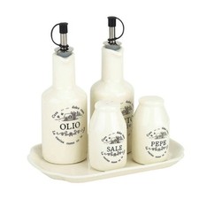 Tognana set olio aceto pepe sale dolce casa portaspezie