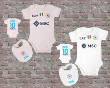 COORDINATO BODY BAVAGLINO NEONATO NAPOLI PERSONALIZZATO CON NOME