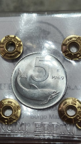 Lire 1969 capovolto rara - 5,