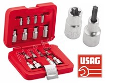 USAG JUST 601 1/4-1/2JTX16 SERIE CHIAVI CHIAVE A BUSSOLA TORX TX MASCHIO FEMMINA