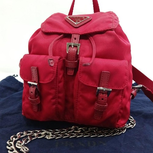 Zaino prada rosso saffiano - zaino,