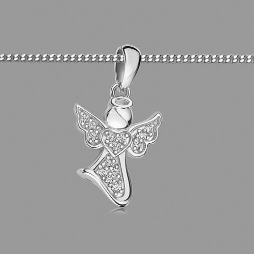 Collana ciondolo angelo con