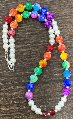 Collana perle vetro - perle, in