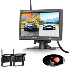 Kit 2 Retrocamere con Monitor LCD 7" per Auto, Camper e Rimorchio, AHD IP68