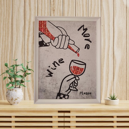 Quadro moderno vino con - moderno,