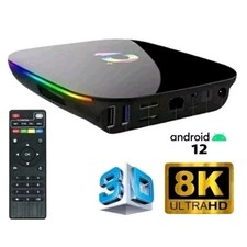 SMART TV BOX ANDROID PIE 13 Q-PLUS ram 8GB + 128GB 8K QUAD-CORE WIFI FHD 2025