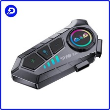 INTERFONO PER CASCO MOTO BLUETOOTH 5.3 AURICOLARE CHIAMATE IMPERMEABILE 300M