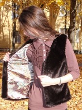 Elegante gilet pelliccia