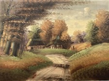Paesaggio Autunnale Con Case