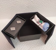 GEMELLI UOMO CAMICIA POLSO ACCIAIO CERIMONIA SCRITTA A.I.B.E.S 1949 