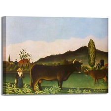 Rousseau filatrice e bovini