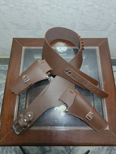 Cowboy revolver leather gun - leather,